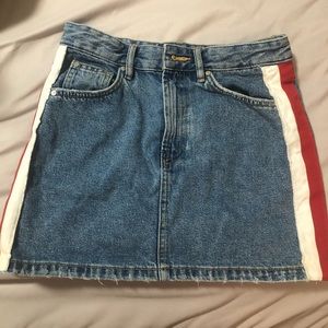 Zara denim mini skirt